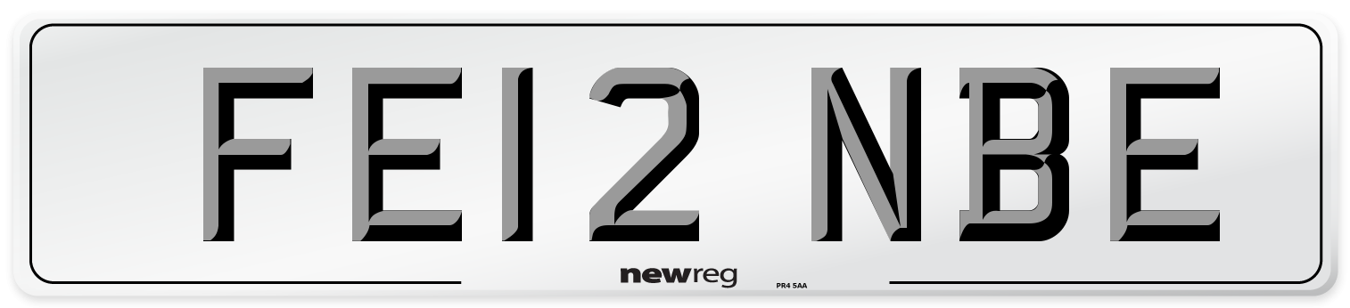 FE12 NBE Number Plate from New Reg